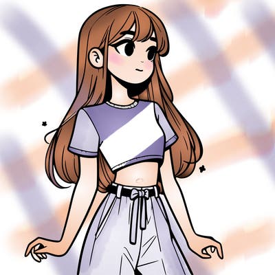 girl in a cute crop top