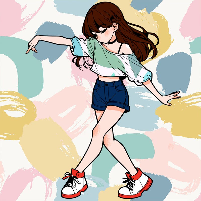 realistic girl danceing