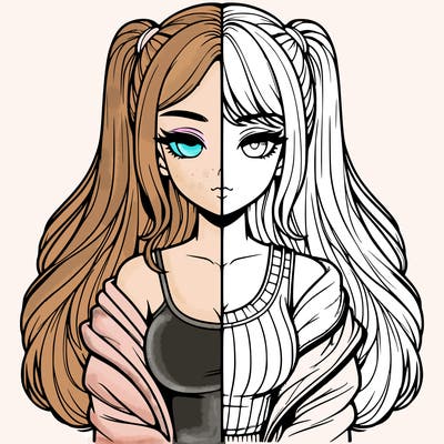 realistic girl split