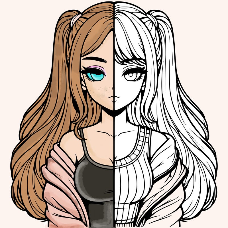 realistic girl split