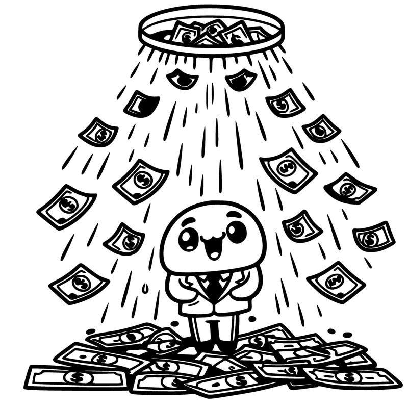 raining money