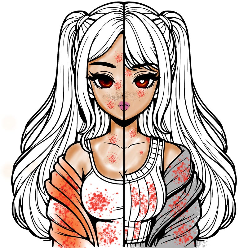 realistic girl split