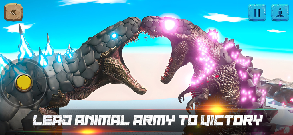 Animal Revolt Battle Simulator - Animal Revolt Battle Simulatorで戦う2体の巨大な光るモンスター
