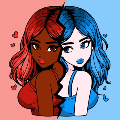 realistic girl split