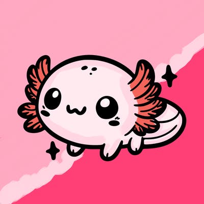 cute easy baby axolotl