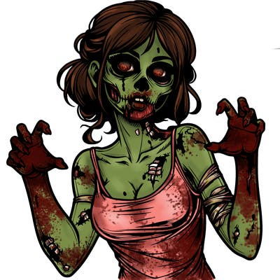 realistic zombie girl