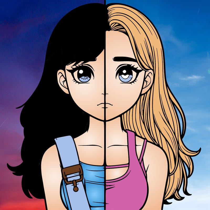 realistic girl split