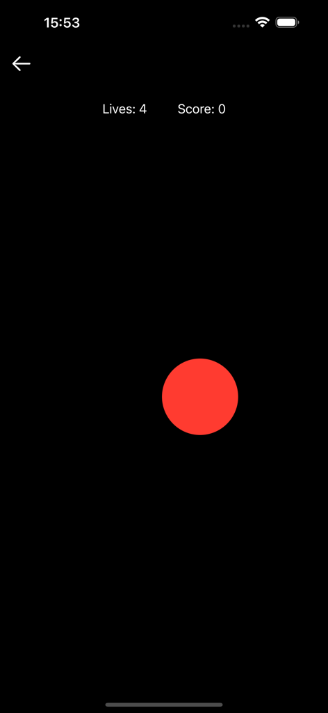 FPS Reaction Trainer & Helper - Gameplay screen of FPS Reaction Trainer showing a red target and current score.