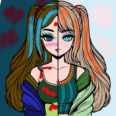 realistic girl split