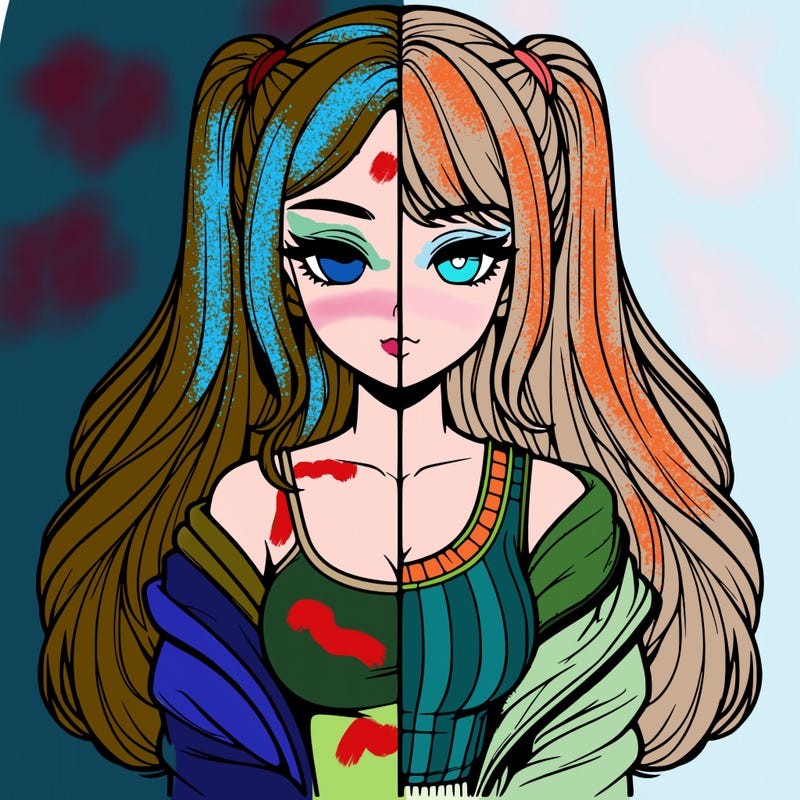 realistic girl split