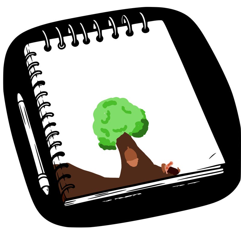a blank sketch pad
