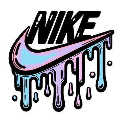 dripping nike logo