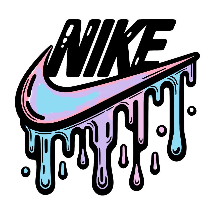 dripping nike logo