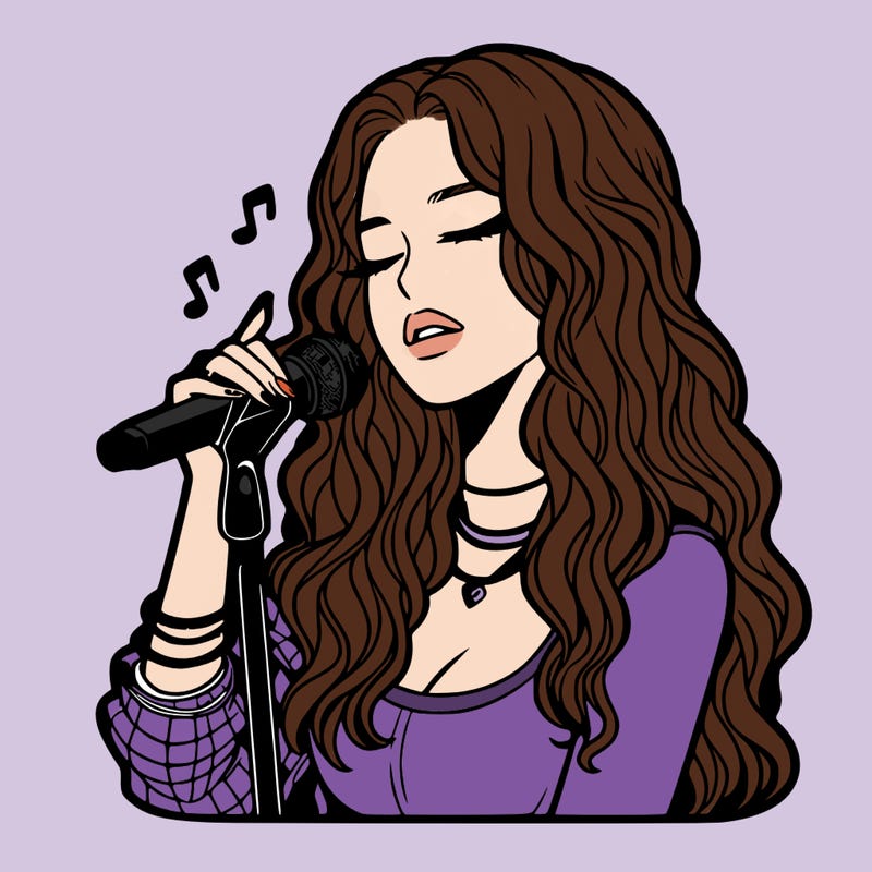 realistic female singer