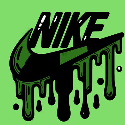 dripping nike logo