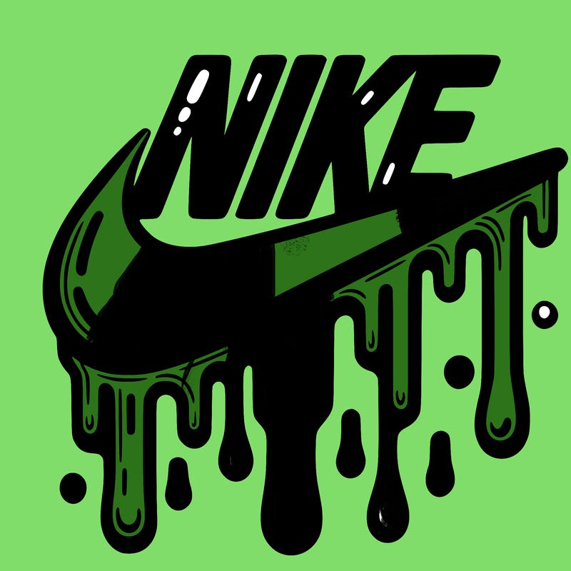 dripping nike logo