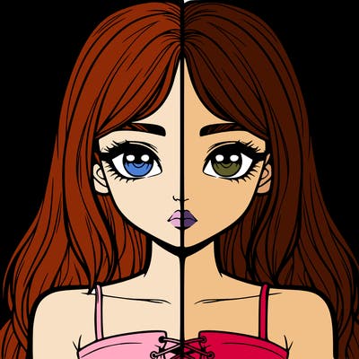 realistic girl split