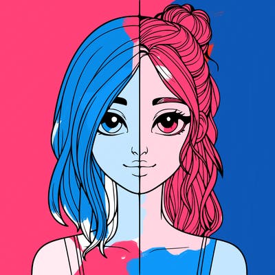 realistic girl split