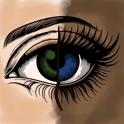 realistic eye split