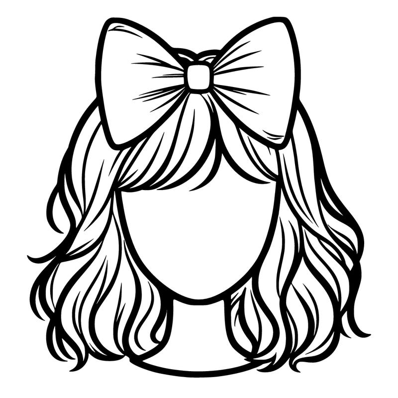 female hair bow no hair