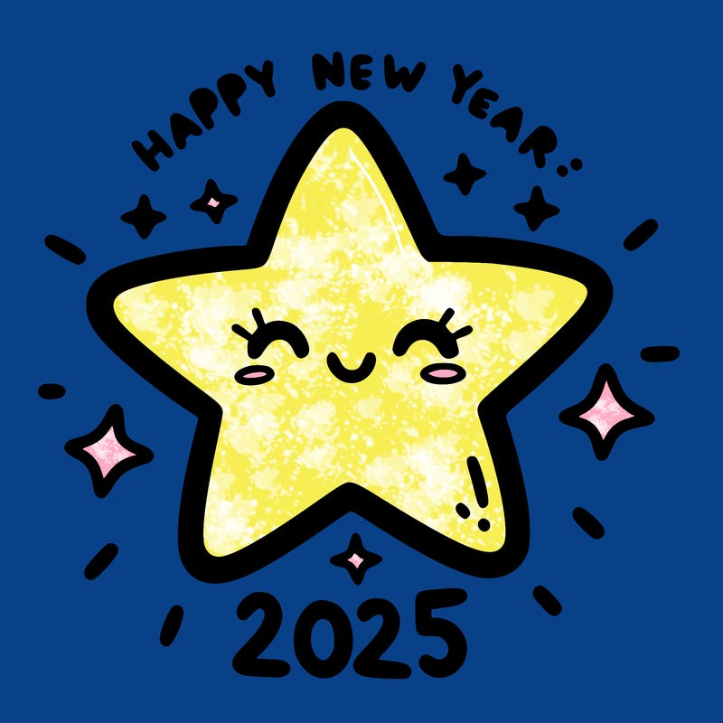 happy new year 2025 star wish