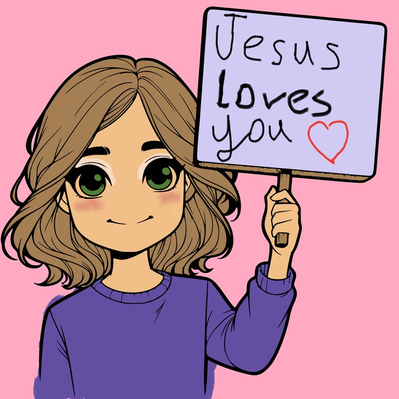 realistic girl holding up a sign