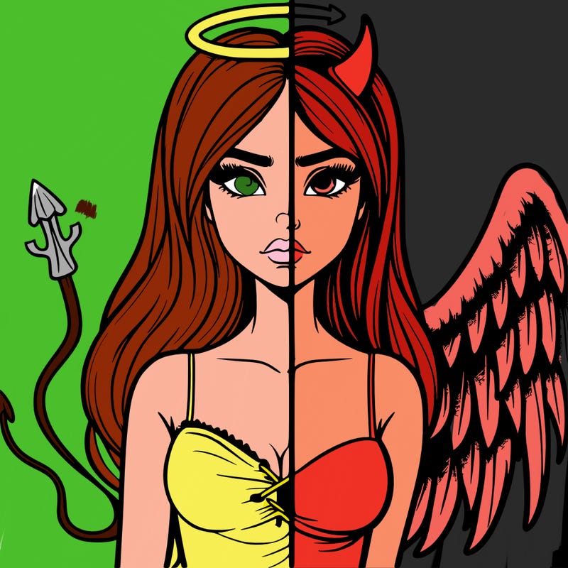 devil vs angel realistic girl