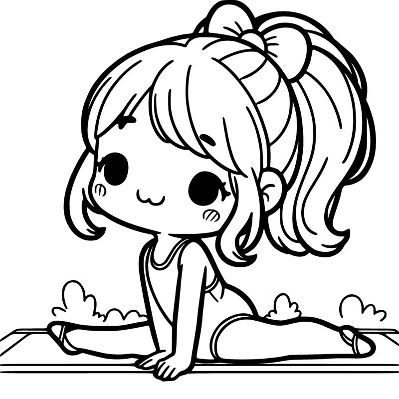 girl doing gymnastics cute