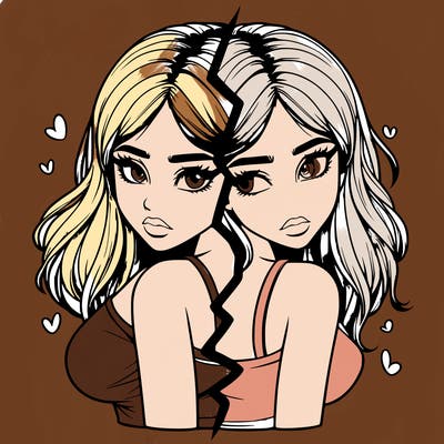 realistic girl split