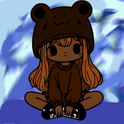 a girl wearing a frog hat and some frog socks