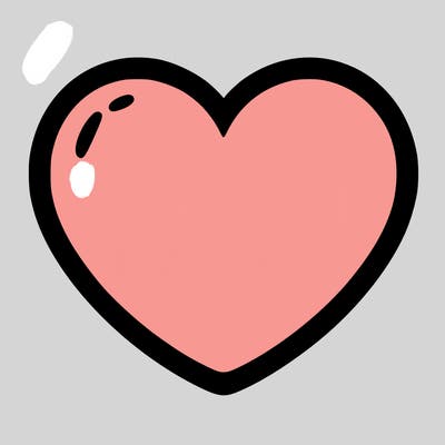 a blank heart