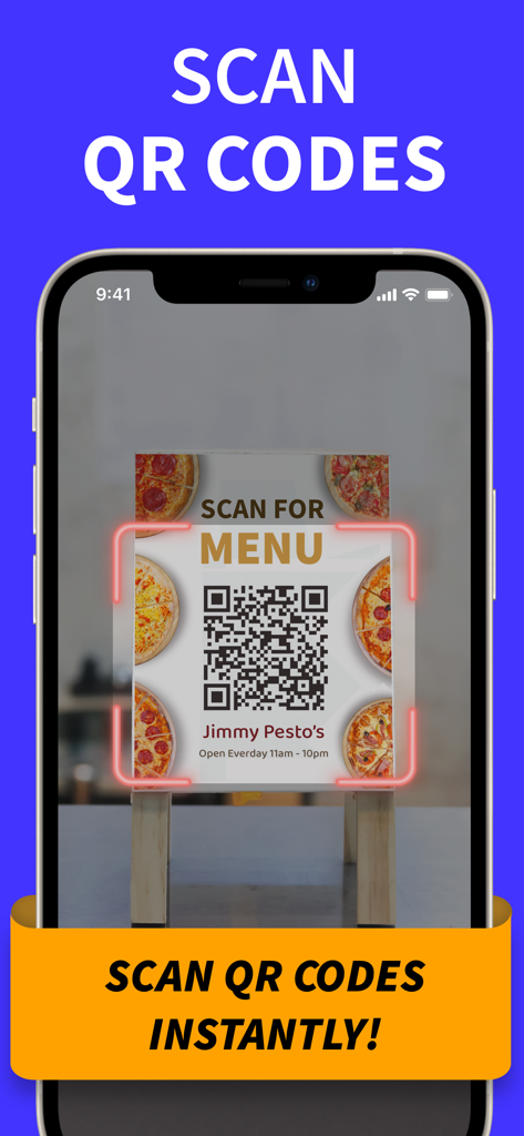 QR Code Reader & Code Scanner - Scanner le code QR d'un menu de restaurant avec l'application ShopSavvy sur son smartphone