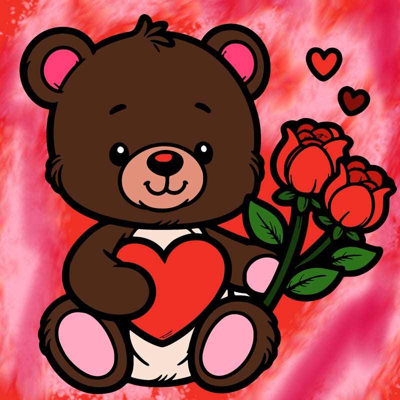 teddy bear a holding heart