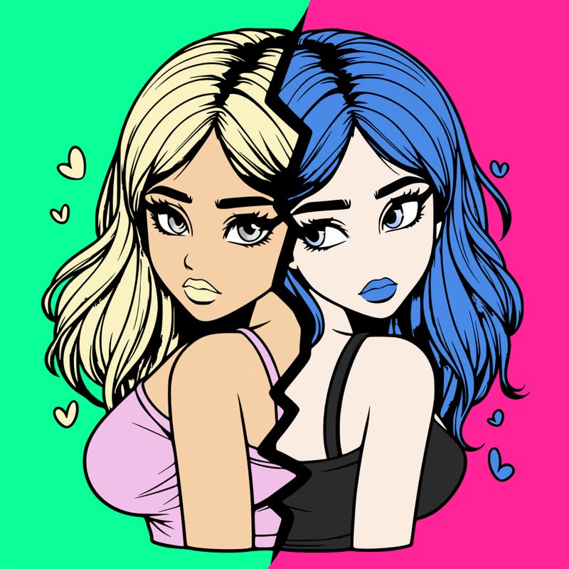 realistic girl split