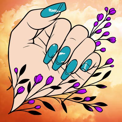 nails with french tip