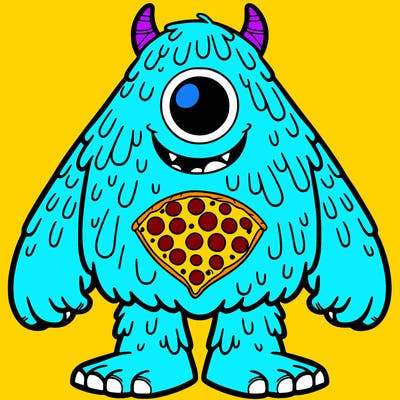 giant pizza monster