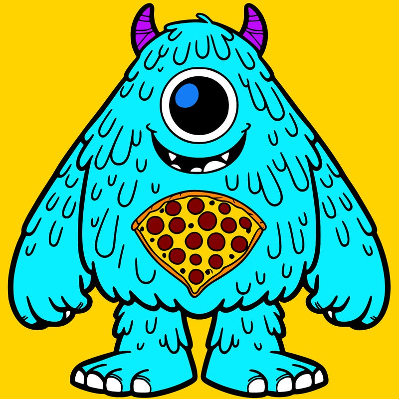 giant pizza monster