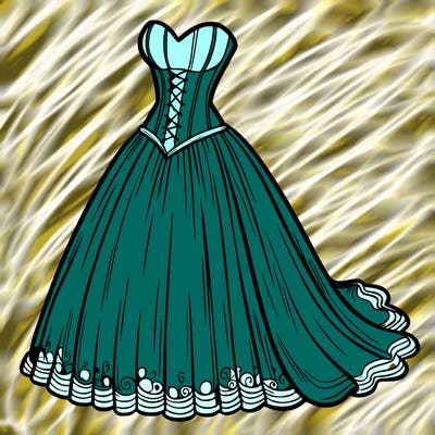 wedding dress-corset and a long and flowy skirt