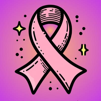 ribbon symbol of national breast cancer awareness month