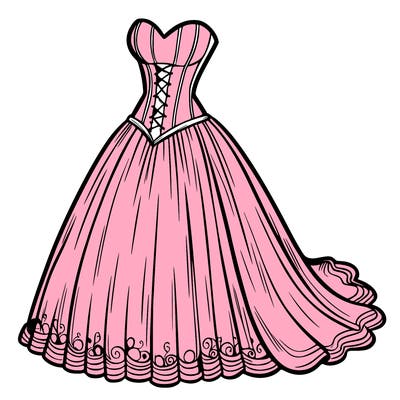 wedding dress-corset and a long and flowy skirt