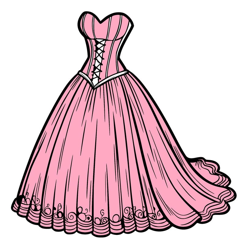 wedding dress-corset and a long and flowy skirt