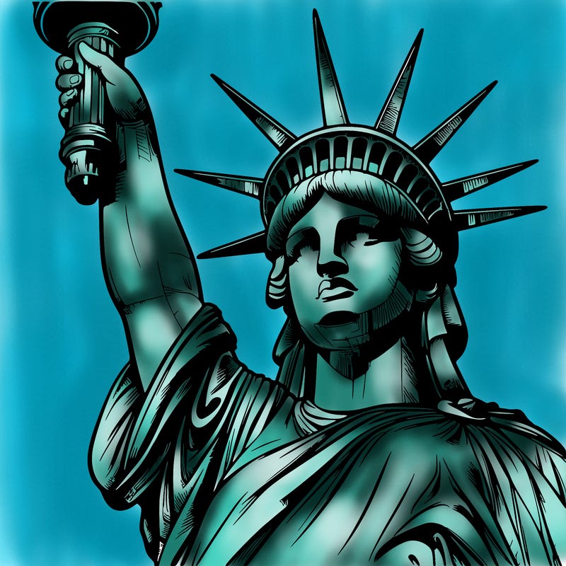 realistic statue of liberty