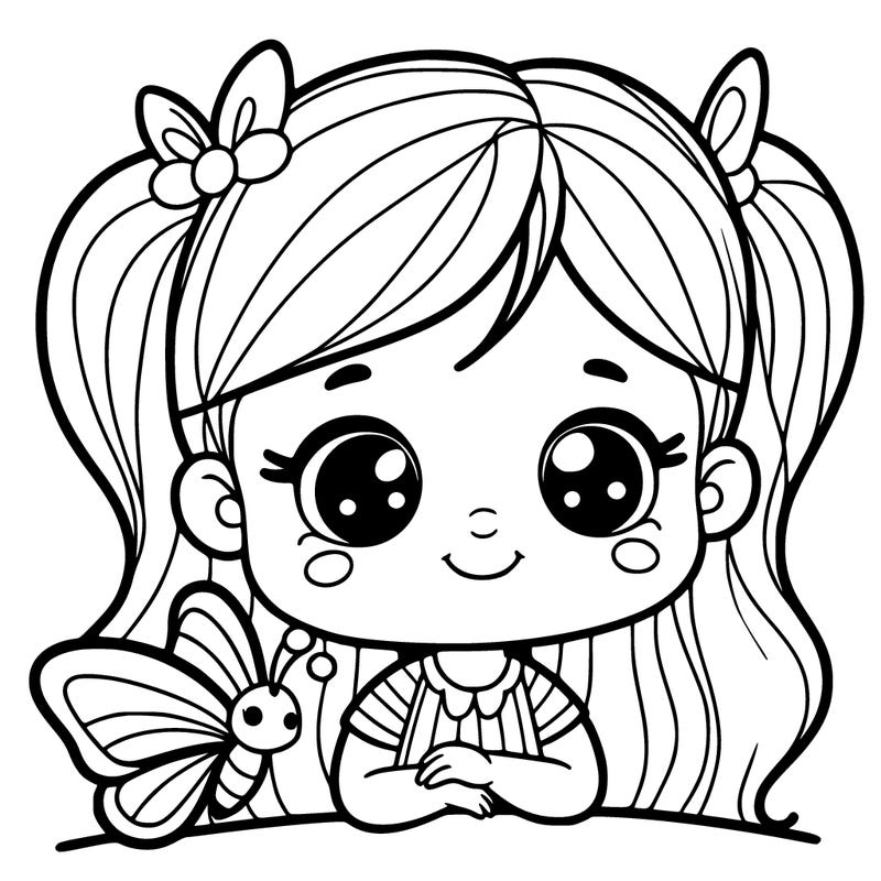 girl with a butterfly