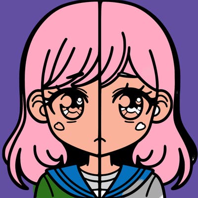 a split of a girl