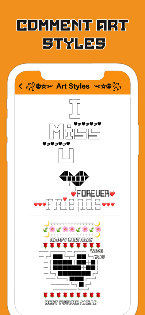 Nickname Creator: Fancy Tex‪t - Creative ASCII and emoji art templates for social media comments