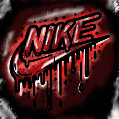 dripping nike logo