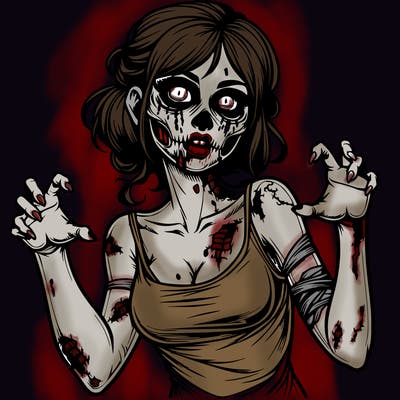 realistic zombie girl