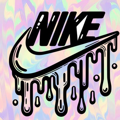 dripping nike logo