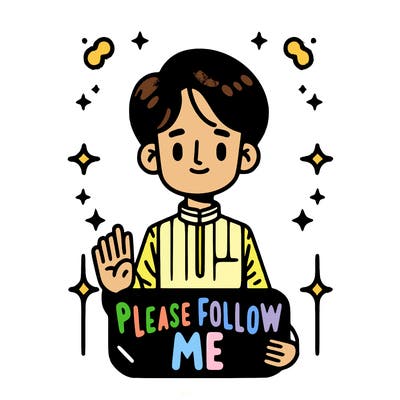 please follow me