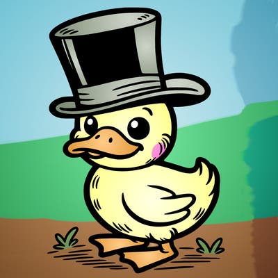 duck with top hat